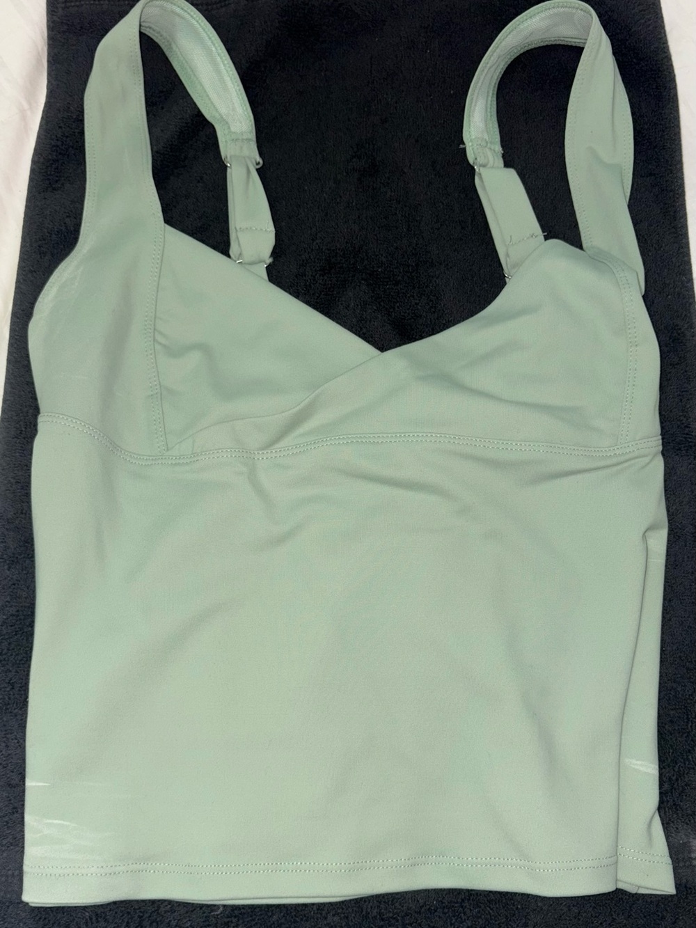 Intimately by Free People Light Sage Seamless Brami Crop Top